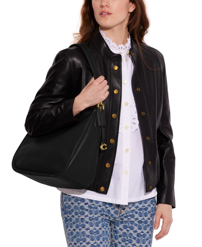 Cary Medium Soft Pebble Leather Shoulder Bag