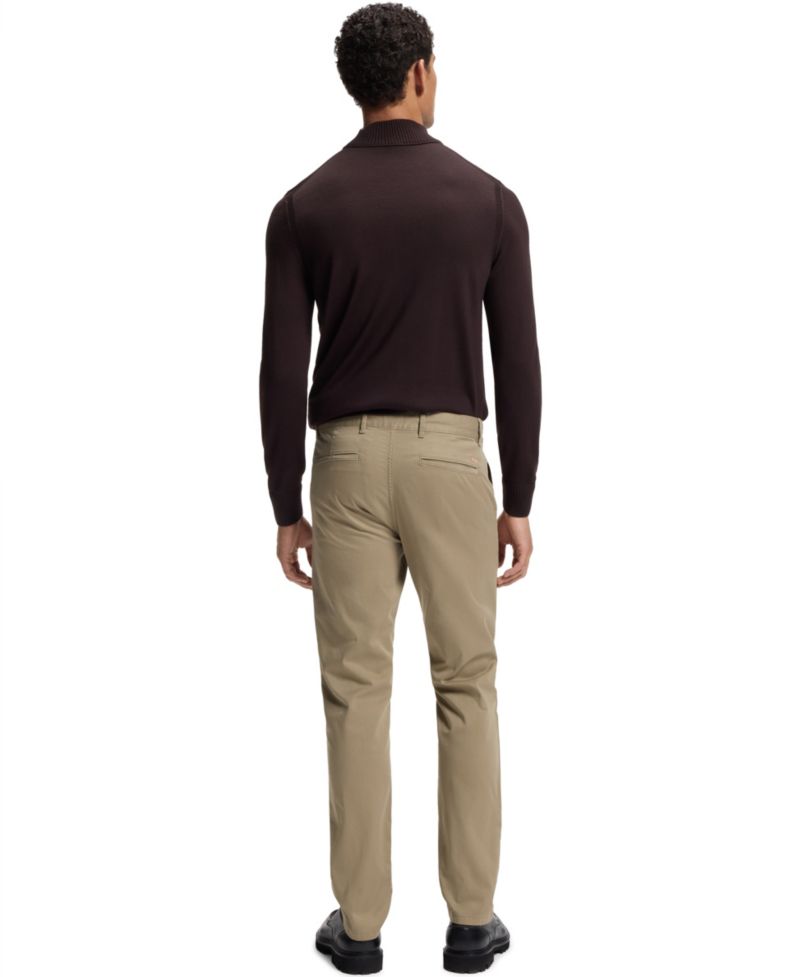 Men's Stretch-Cotton Satin Slim-Fit Chinos