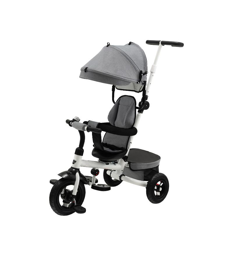 Foldable Tricycle Stroller for Toddlers with Adjustable Canopy and Seat