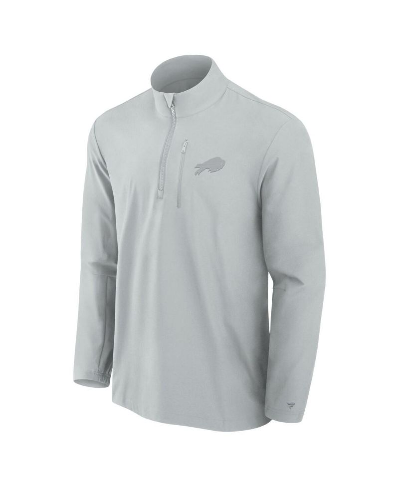Men's Gray Buffalo Bills Front Office Woven Quarter-Zip Jacket