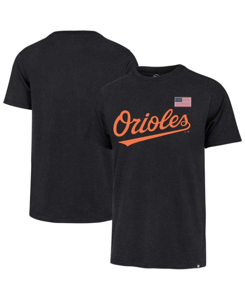 Men's Black Baltimore Orioles Heritage U.S. Flag T-Shirt
