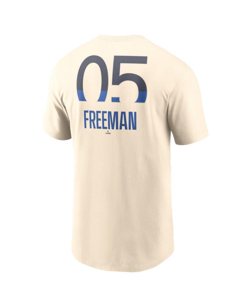 Men's Freddie Freeman Cream Los Angeles Dodgers 2024 City Connect Fuse Name & Number T-Shirt