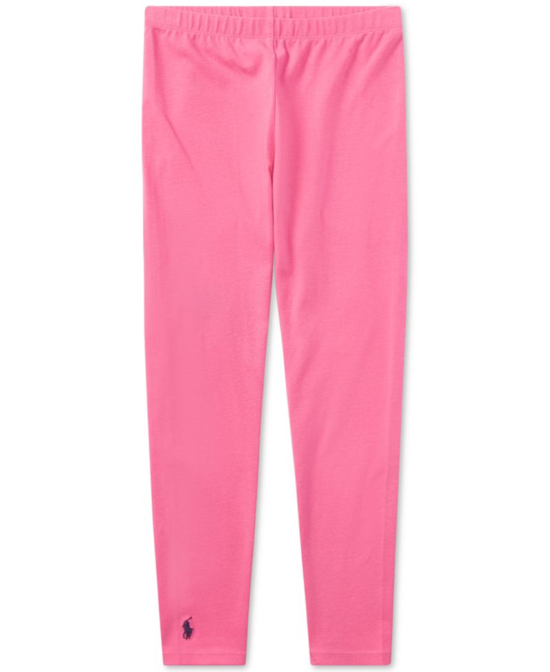 Big Girls Embroidered Pony Stretch Cotton Leggings