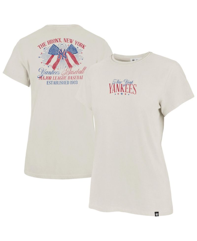 Women's New York Yankees Bow Burst Frankie Screen-Printed Graphic T-Shirt