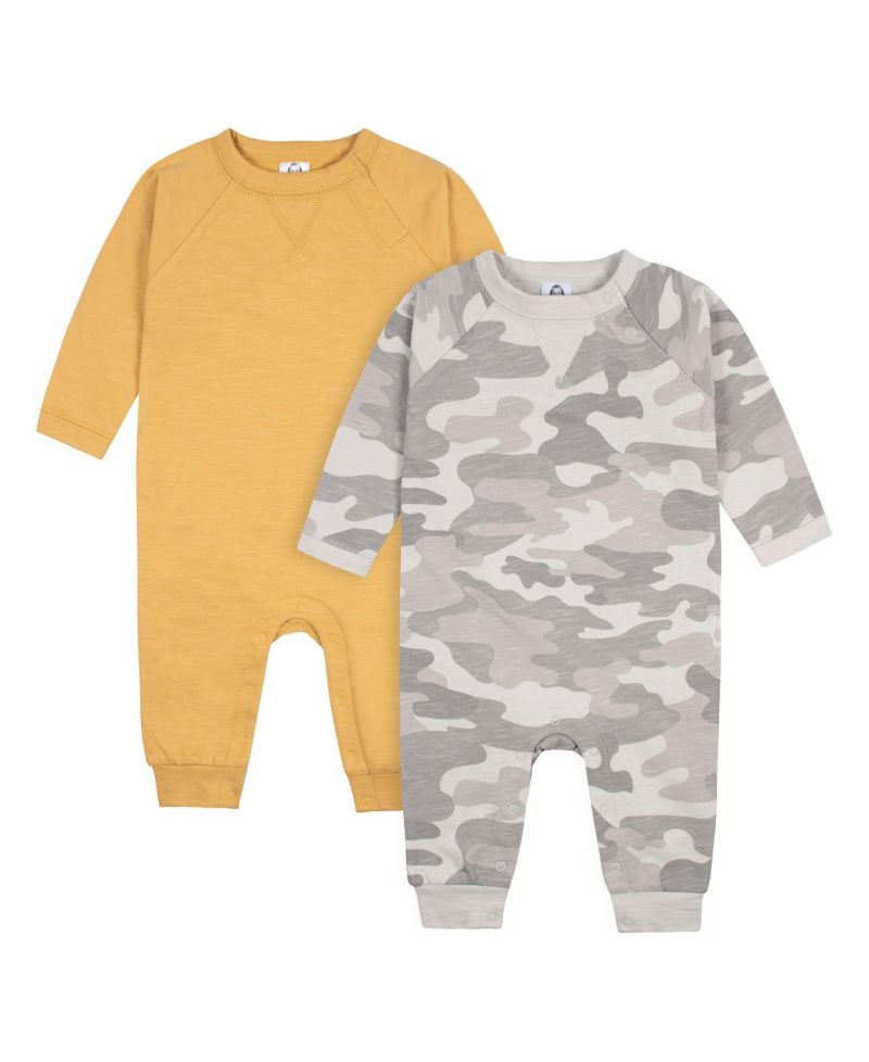 Baby Boys 2- Pack Raglan Sleeve Rompers