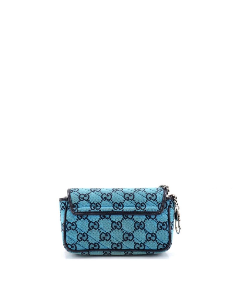 Super Mini GG Marmont Flap Bag Diagonal Quilted GG Canvas
