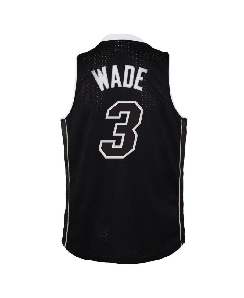 Big Boys and Girls Dwyane Wade Black Miami Heat 2011/12 Hardwood Classics Swingman Alternate Jersey
