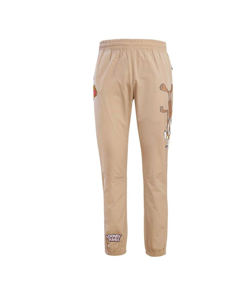 Men's Khaki Looney Tunes Wile E. Coyote Upside Down Joggers