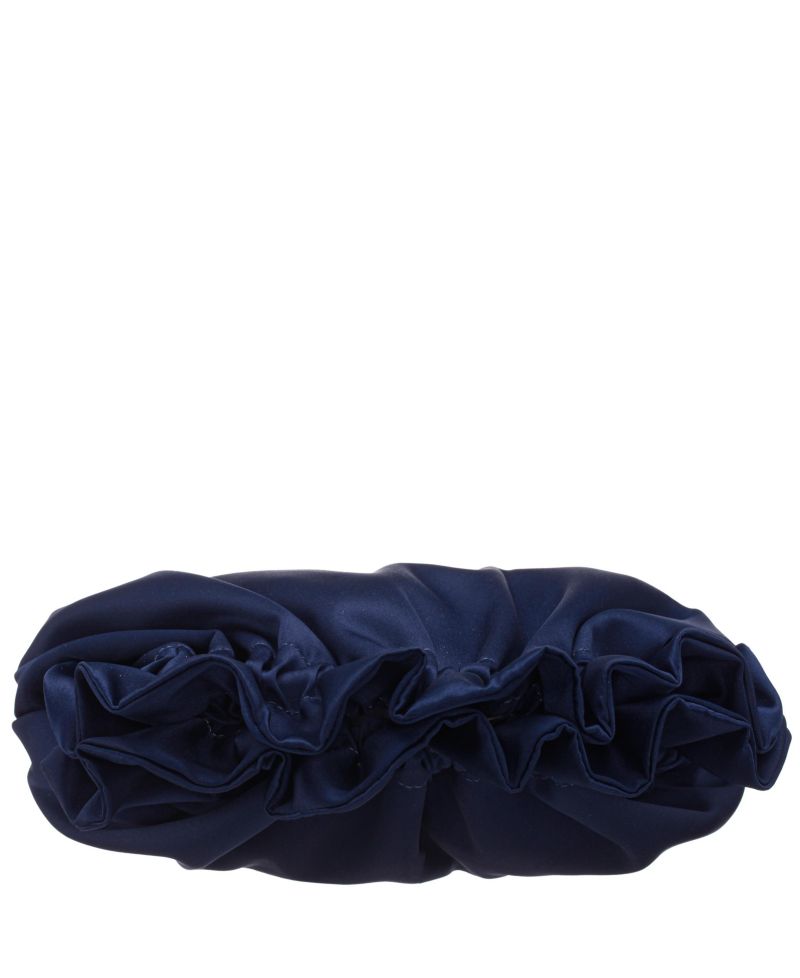 Satin Gathered Crossbody Pouch Bag