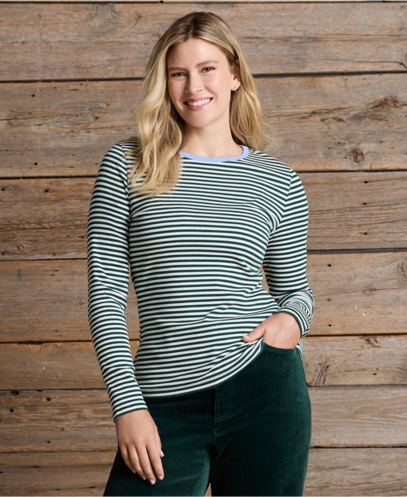 Women's Long Sleeve Micro Rib T-Shirt