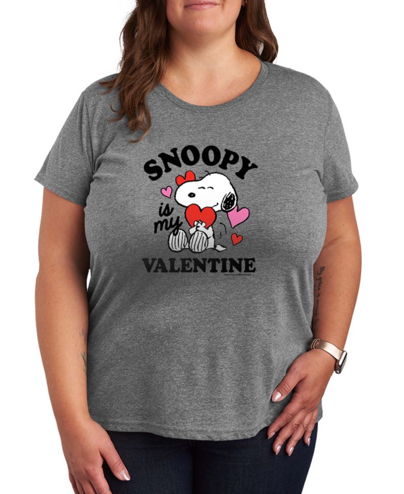 Women's Peanuts Snoopy Is My Valentine Short-Sleeve Graphic T-Shirt
