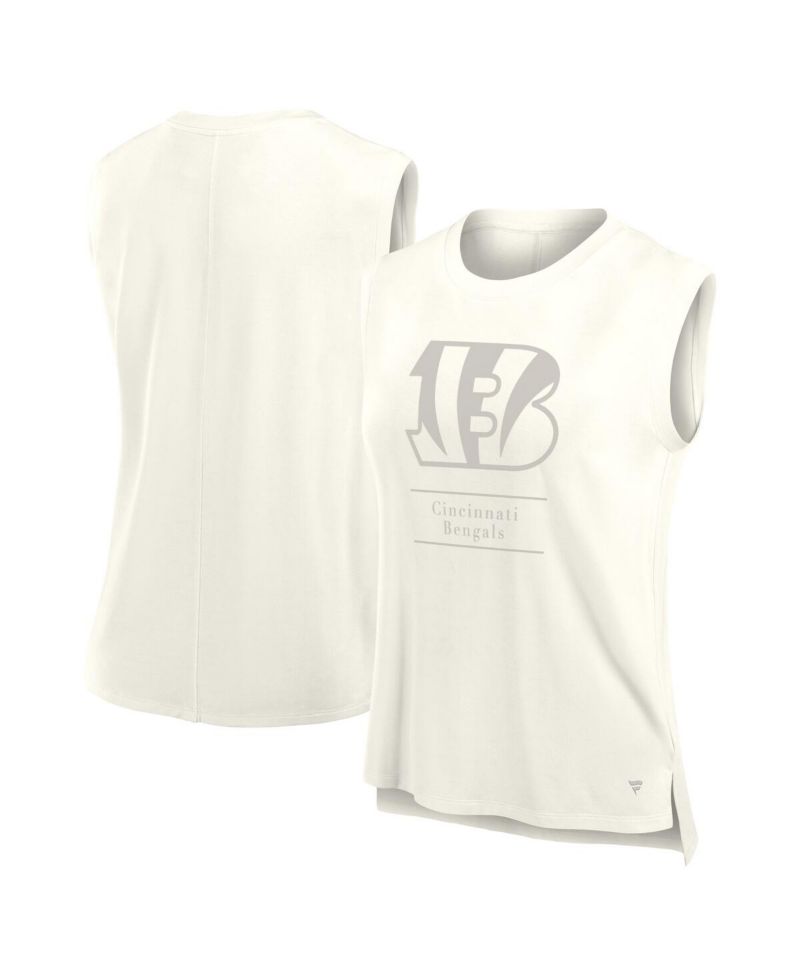 Women's Cream Cincinnati Bengals Studio Embrace Tank Top