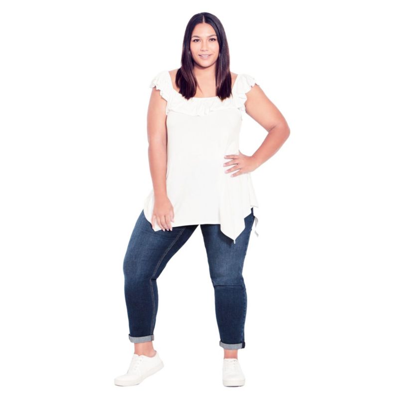 Women's Plus Size Tall Denim Girlfriend Stretch Jean