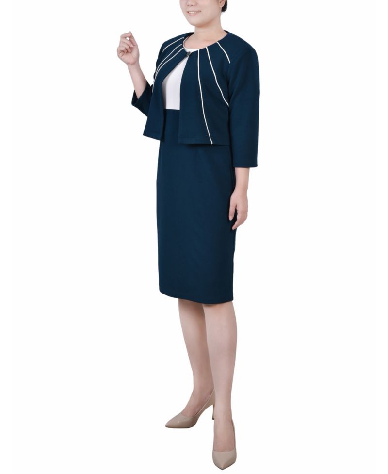 Women's 3/4 Sleeve Two Piece Dress Set