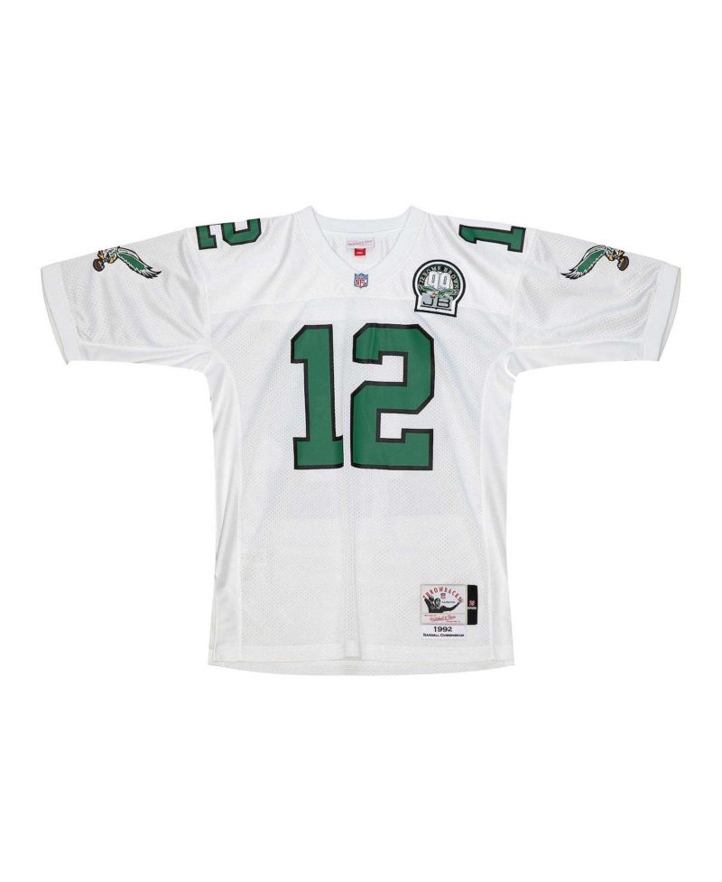 Men's Randall Cunningham White Philadelphia Eagles 1992 Authentic Jersey