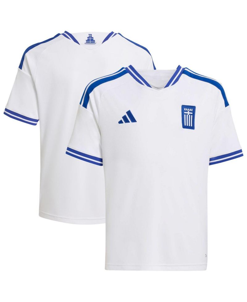 Big Boys and Girls White Greece National Team FIFA x World Cup 2026 Replica Jersey