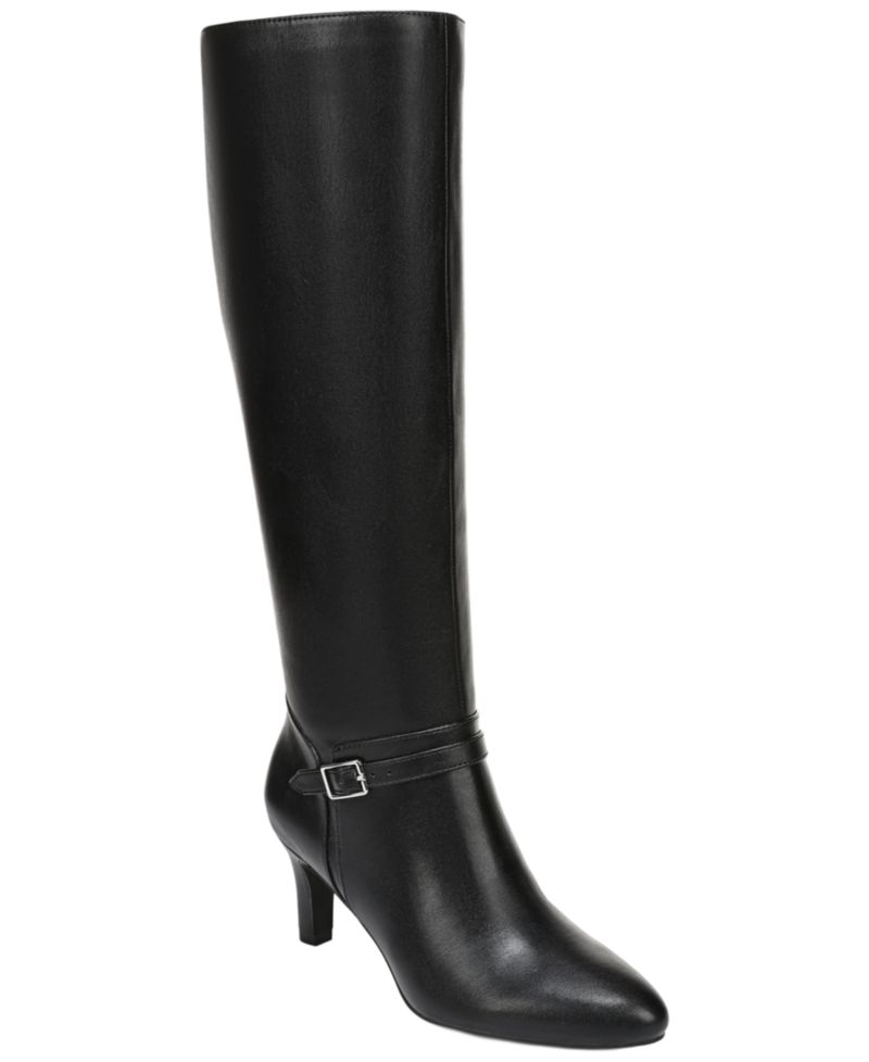 Women's Glenore Zip Wide Calf Tall Almond Toe Boots