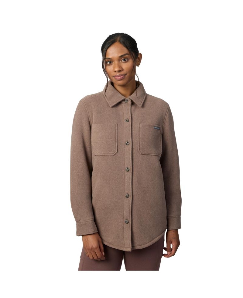Women's Tundra Sherpa-Lined Double-Faced Fleece Shirt Jacket
