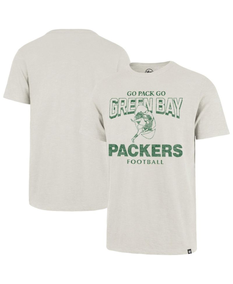Men's Natural Green Bay Packers Head On Scrum Slub T-Shirt