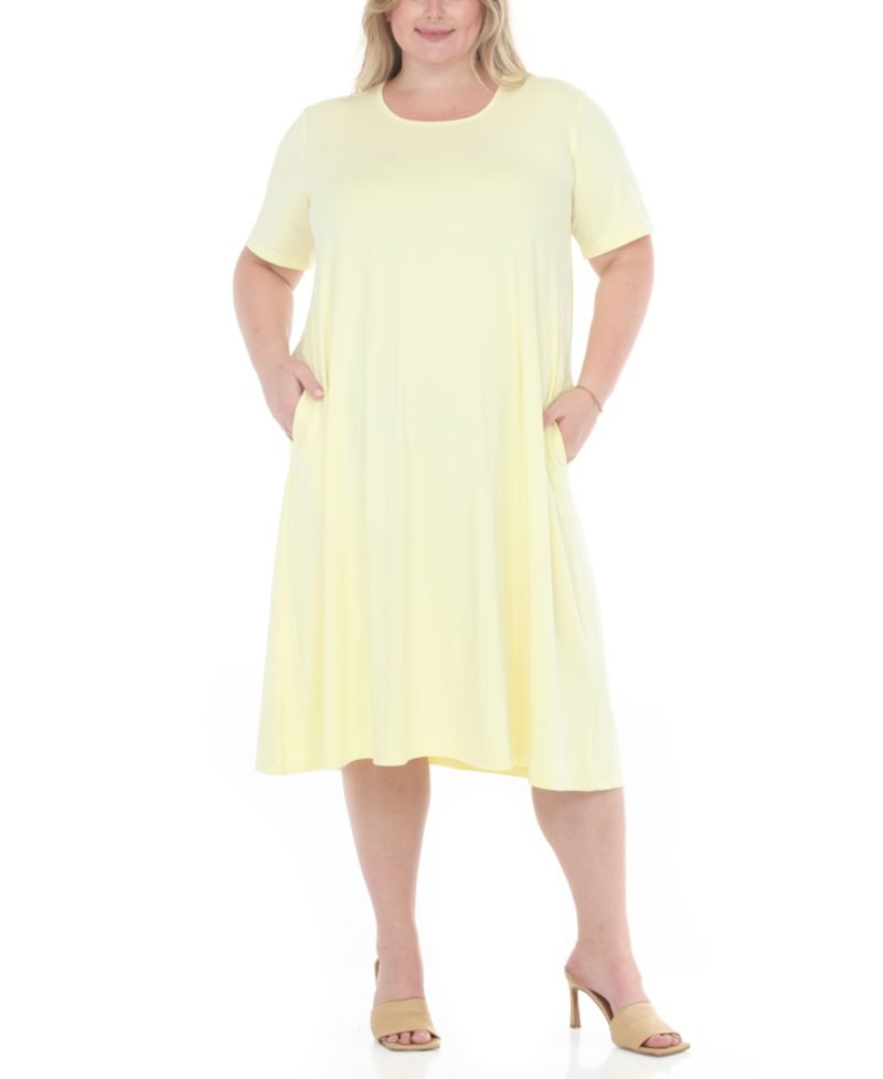 Plus Size Tee Swing Midi Dress