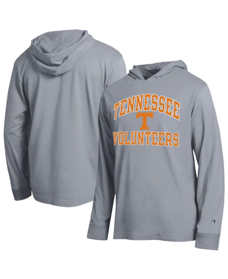 Men's Heather Gray Tennessee Volunteers High Motor All-Star Long Sleeve Hooded T-Shirt
