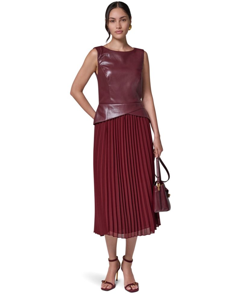 Women's A-Line Sleeveless Midi Dress