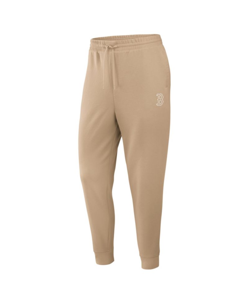 Men's Khaki Boston Red Sox Clutch Fleece Tri-Blend Joggers