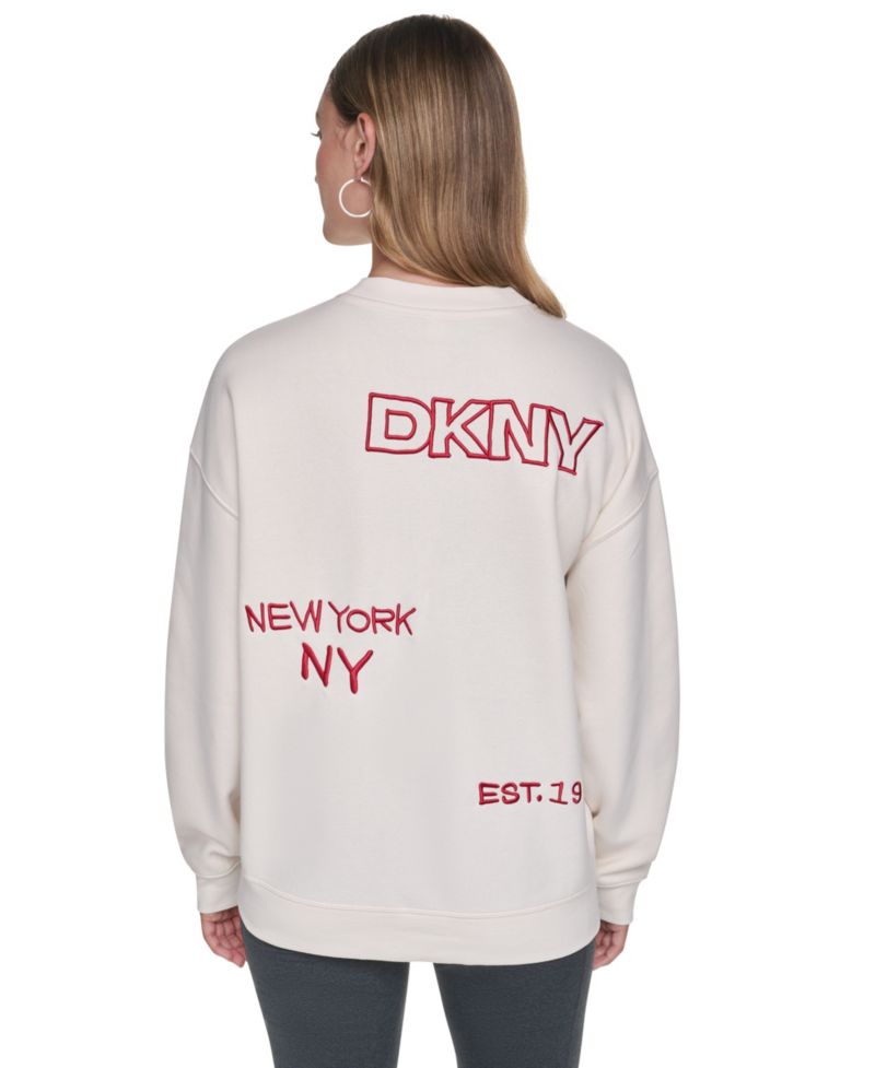 Women's Oversized Crewneck Embroidered Pullover