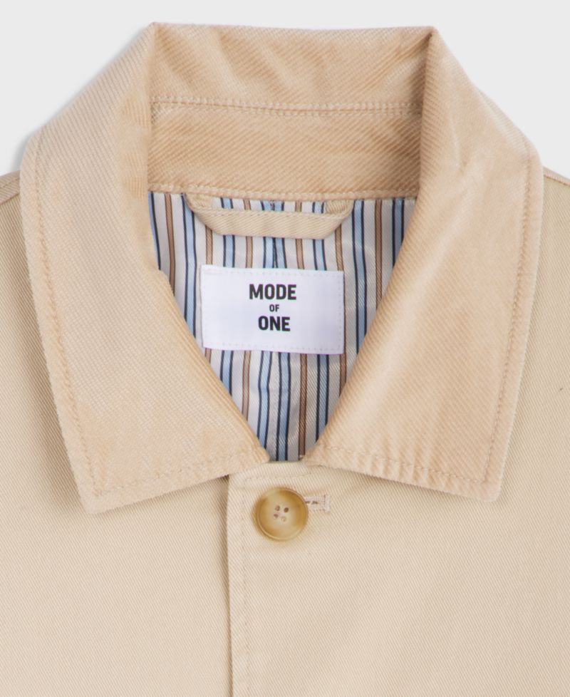 Men's Relaxed-Fit Cotton-Twill Overcoat
