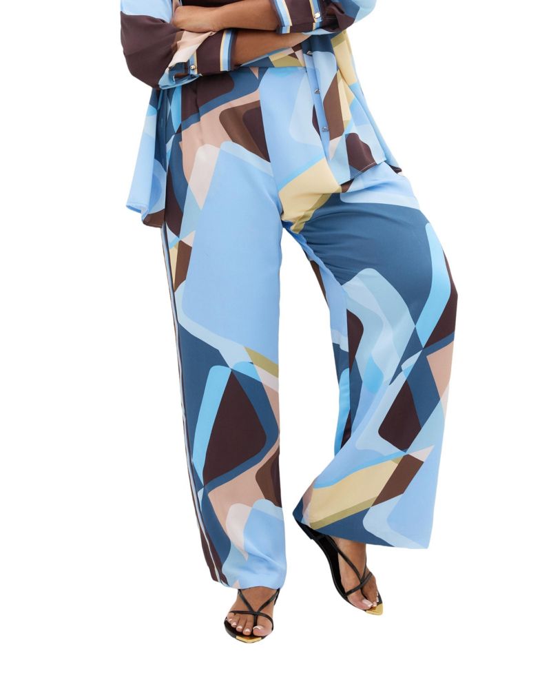 Plus Size Amaya Abstract Print Wide Leg Pant