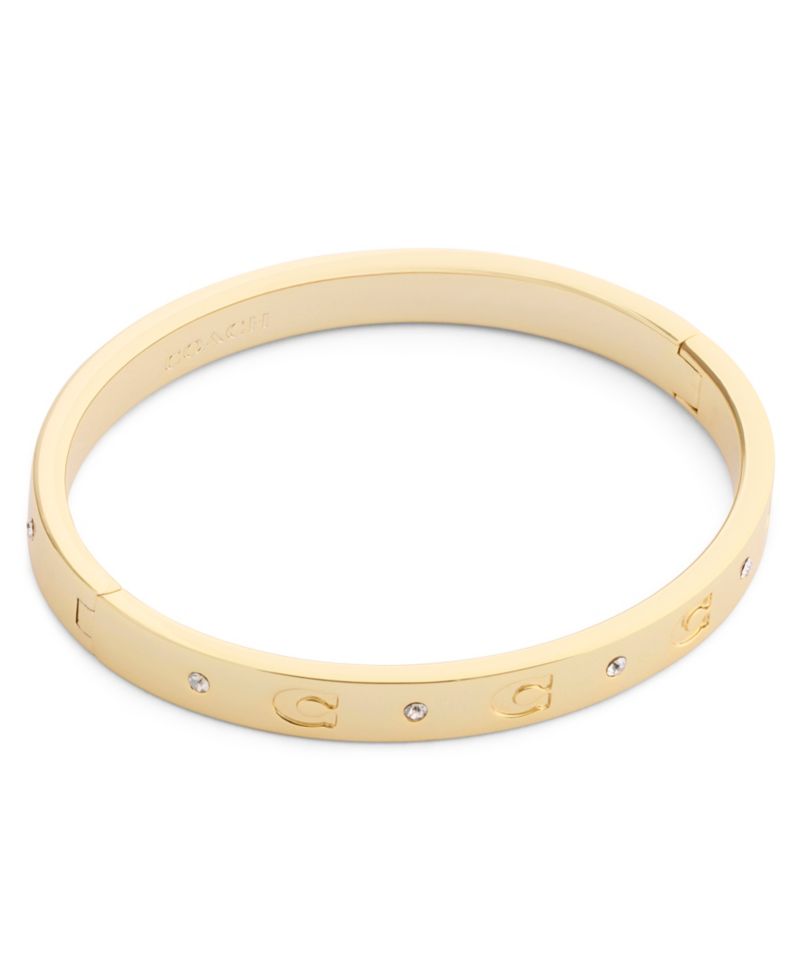 Faux-Stone Signature C Stone Bangle Bracelet