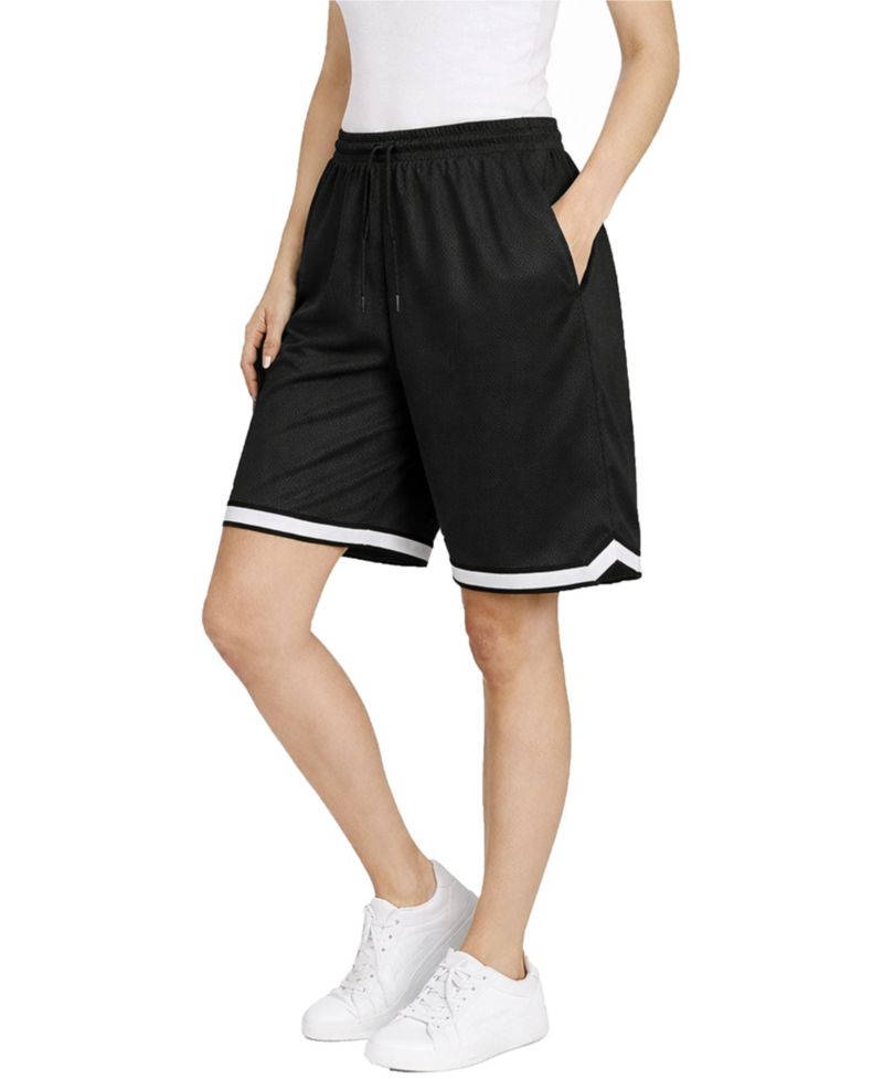 Women's Loose Fit Premium Active Moisture Wicking Workout Mesh Shorts With Trim