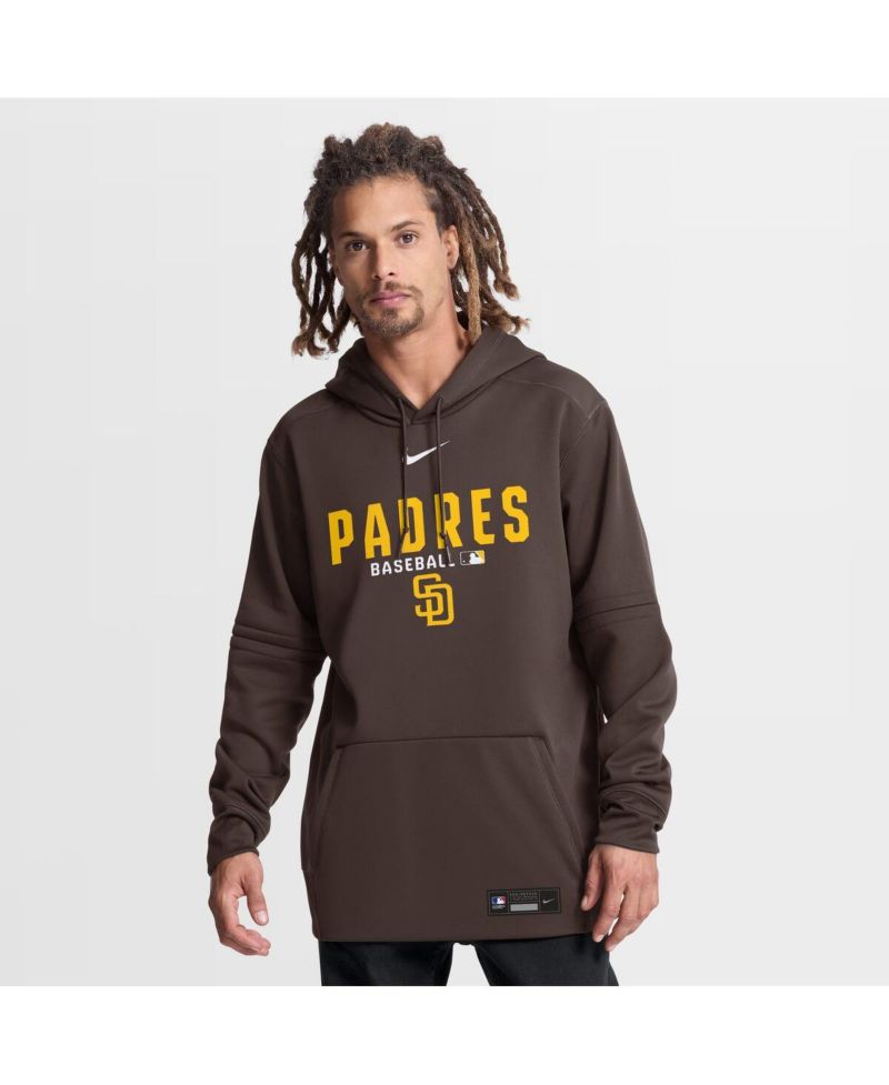 Men's Brown San Diego Padres Authentic Collection Therma-FIT Hoodie