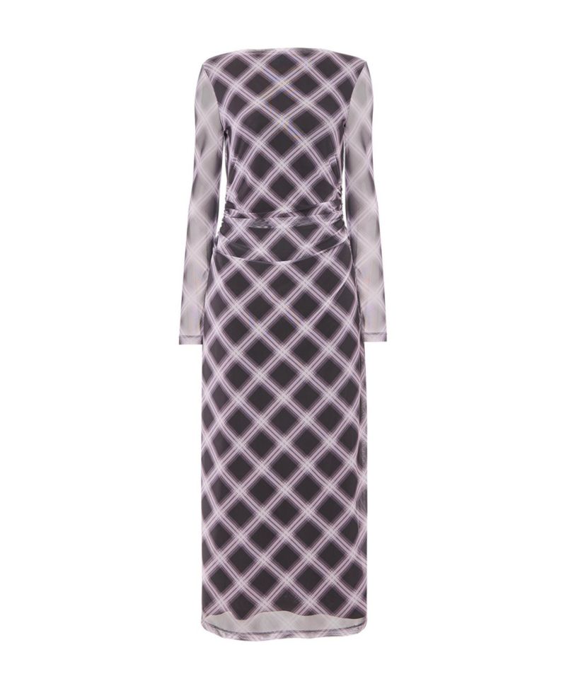 Women's Check Mesh Dress