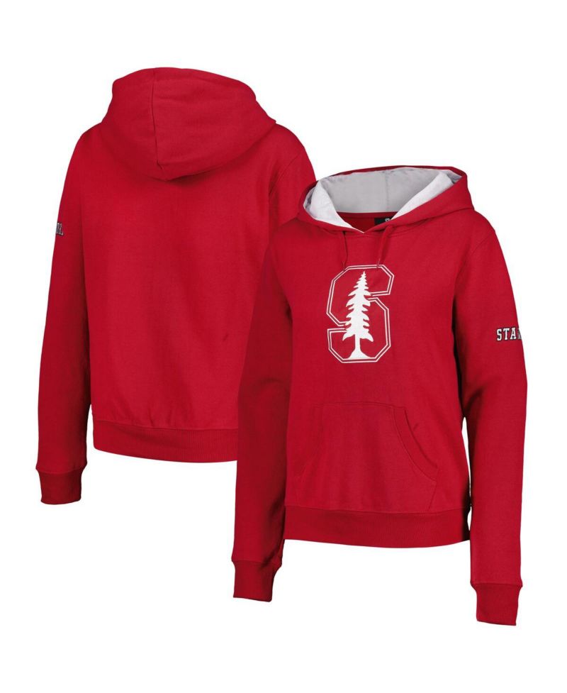 Women's Cardinal Stanford Cardinal Team Big Logo Pullover Hoodie