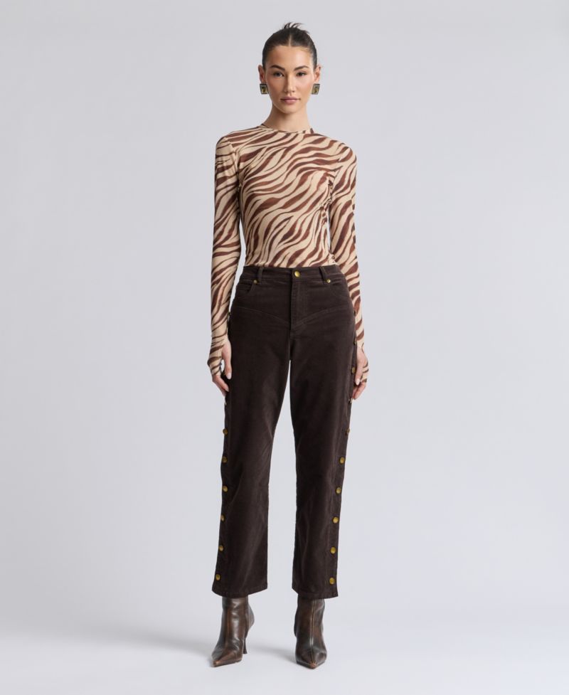 Women's High-Rise Yoke Detail Pants