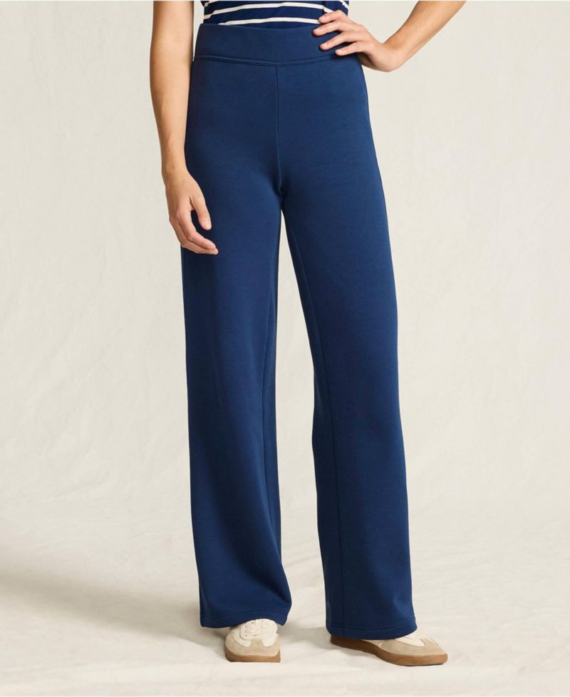Women's Petite Serious Sweats High Rise Fleece Lined Straight Leg Pants