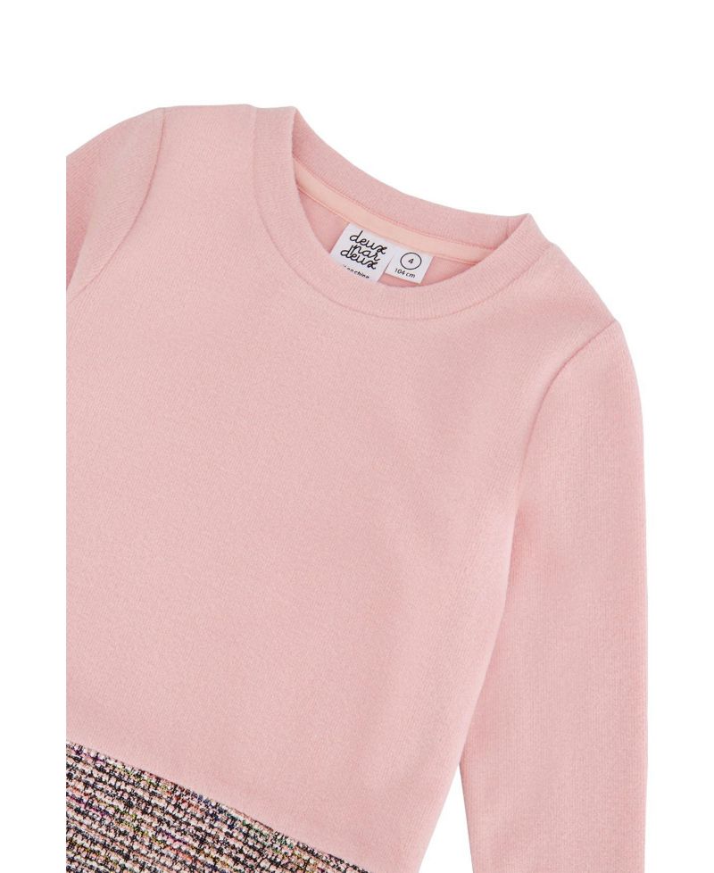 Big Girls Girl(6-14) Bi-Material Dress