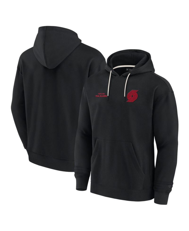 Men's and Women's Black Portland Trail Blazers Elements Super Soft Fleece Pullover Hoodie