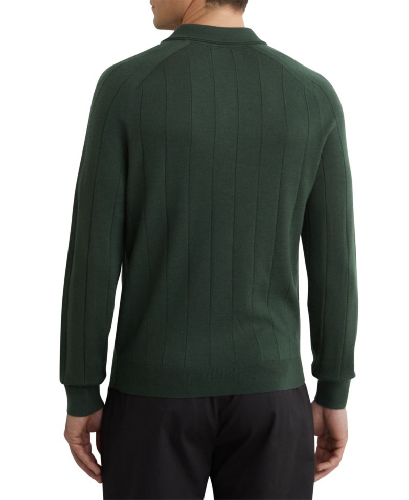 Men's Greyson Merino Wool Wide-Rib Polo Shirt