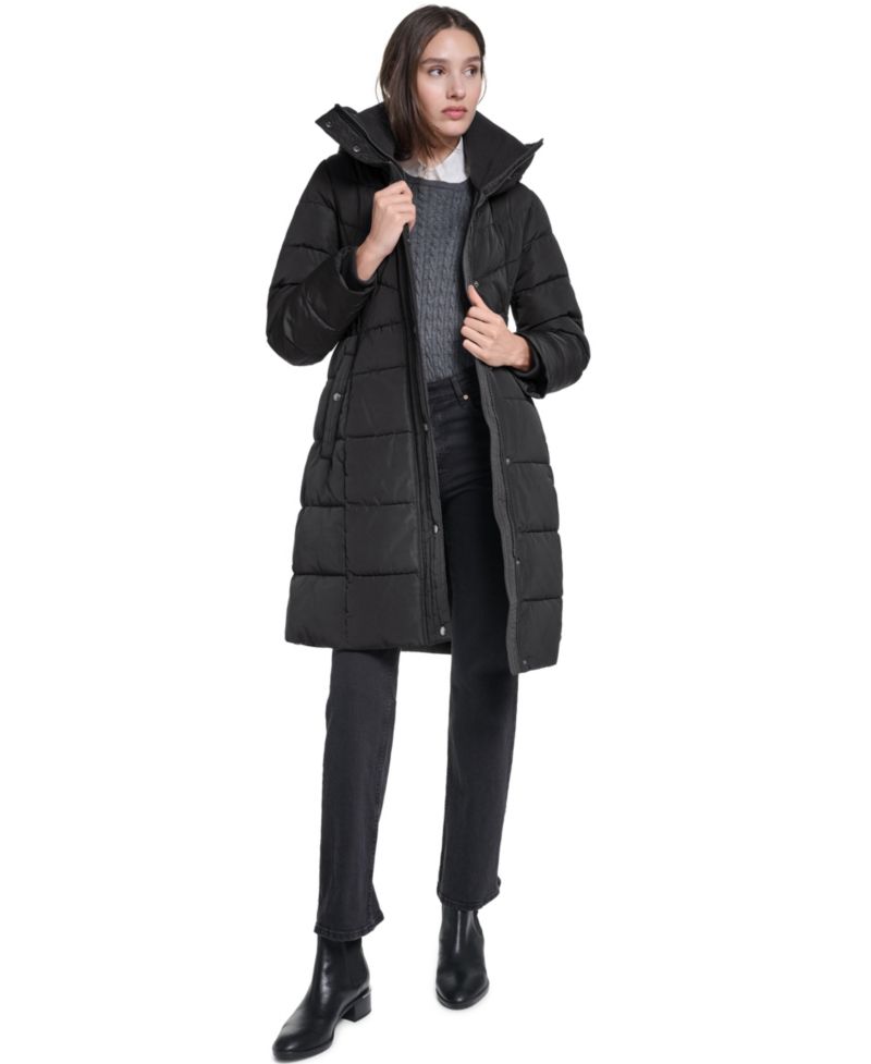 Women's Quilted Puffer Hooded Coat