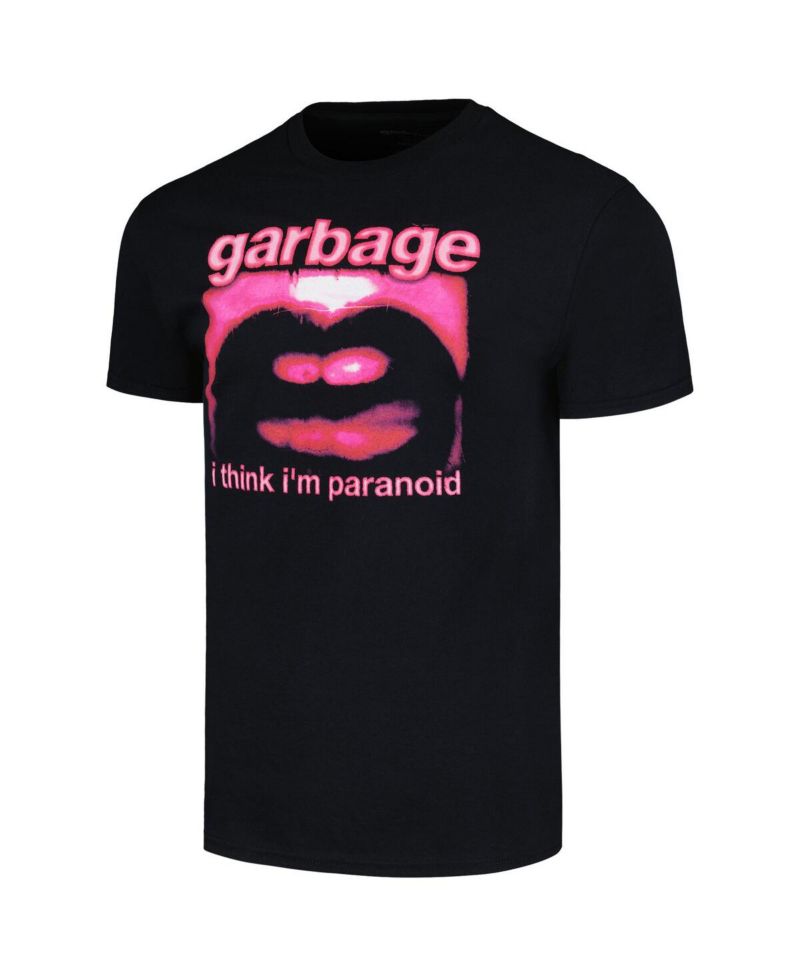 Men's Black Garbage Paranoid Graphic T-shirt