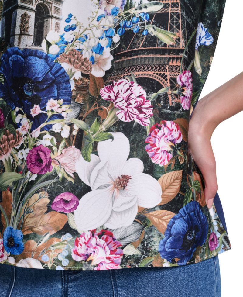 Women's Tie-Front Graphic Top