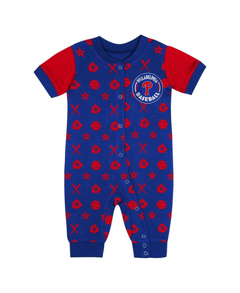 Newborn Blue Philadelphia Phillies Hard 90 Coveralls