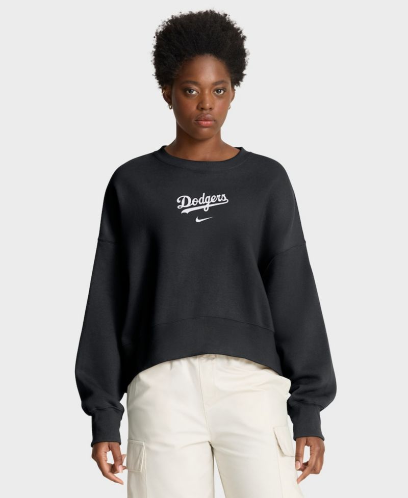 Women's Black Los Angeles Dodgers Oversized Primetime Sweatshirt