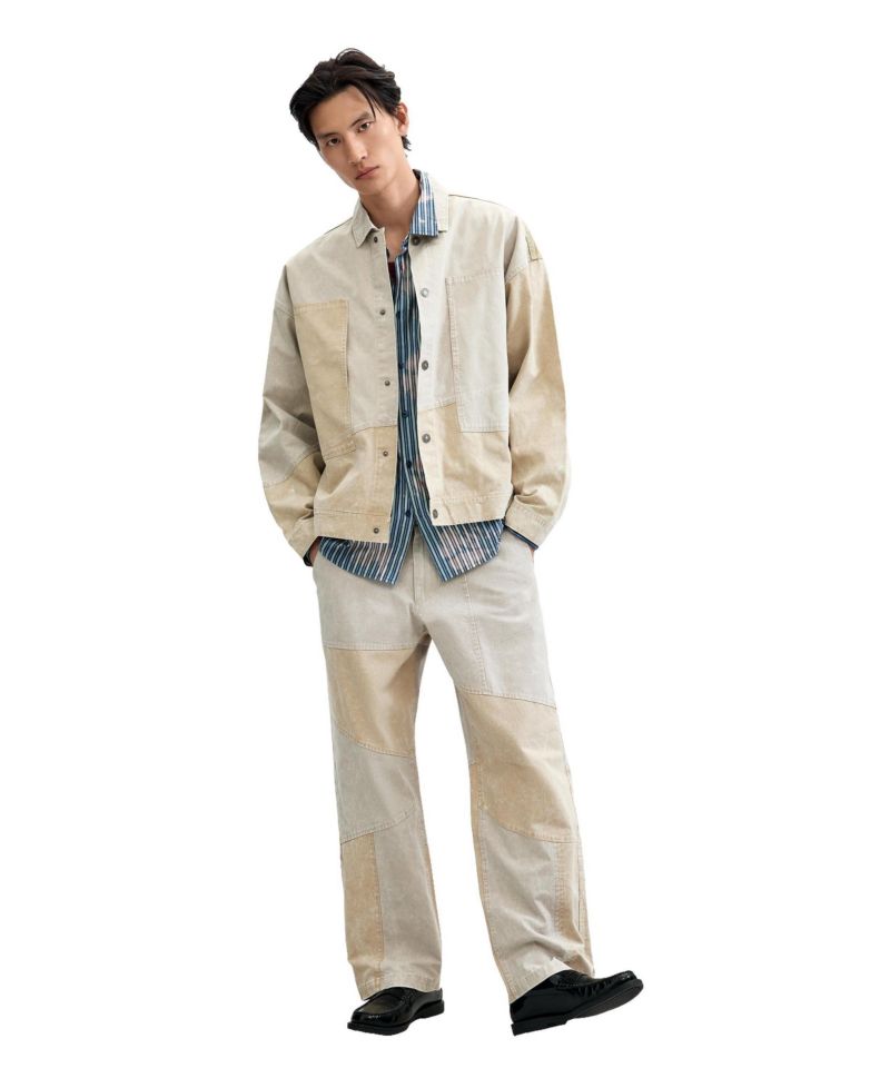 Men's Gradient patchwork jacket