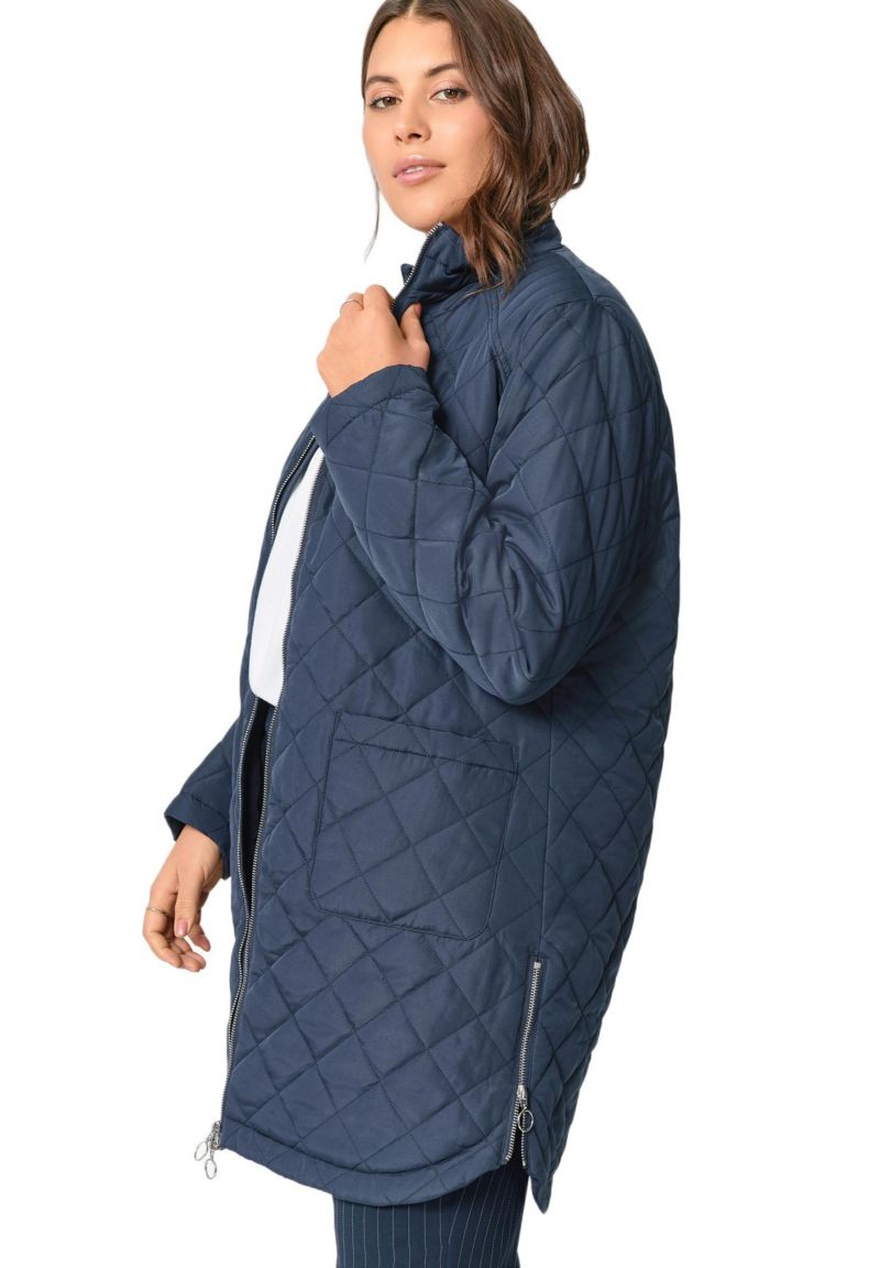 Women's Plus Size Quilted Zip Jacket