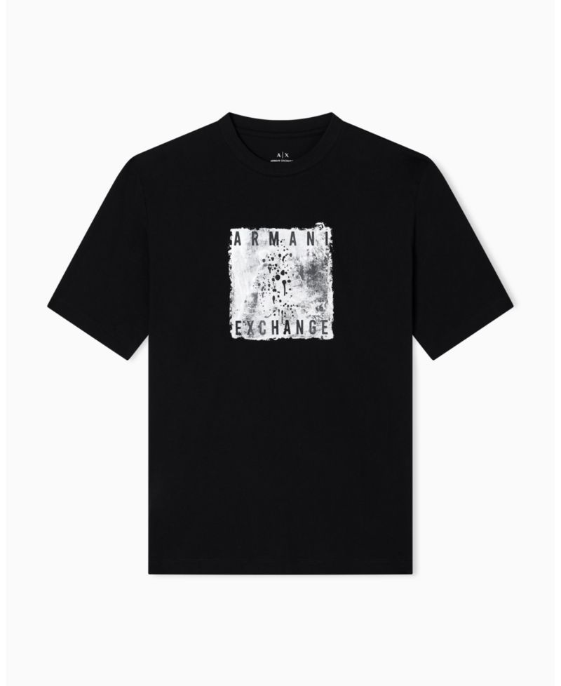 Men's Grid Box Splatter Graphic T-Shirt