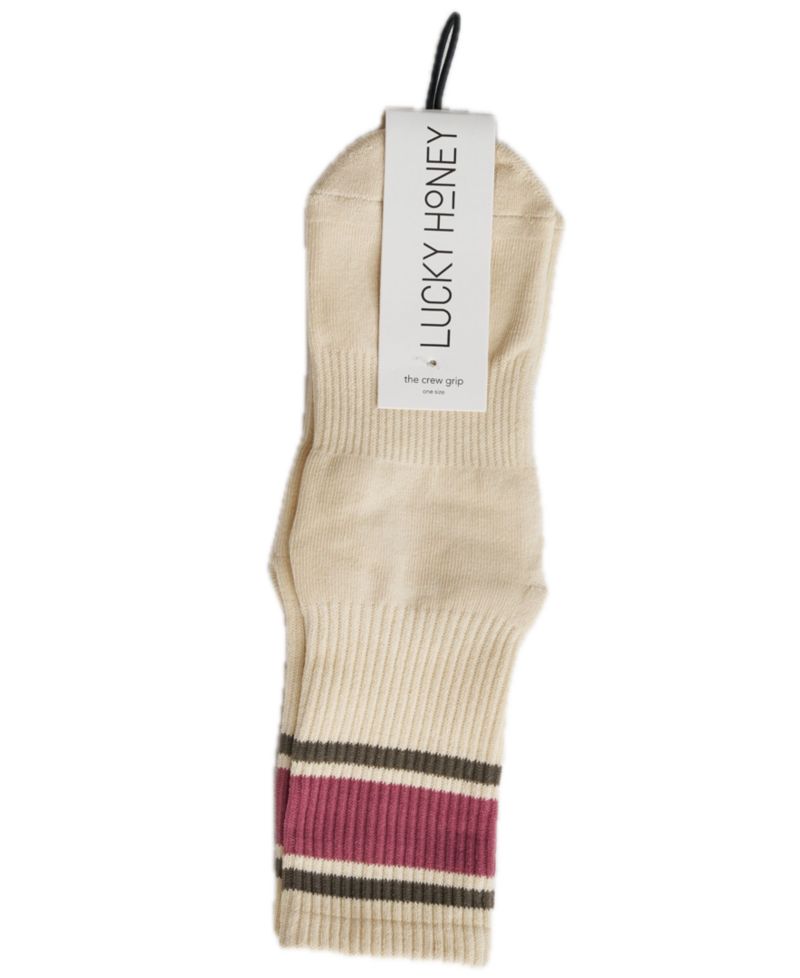 Women's Crew Stripe Grip Socks