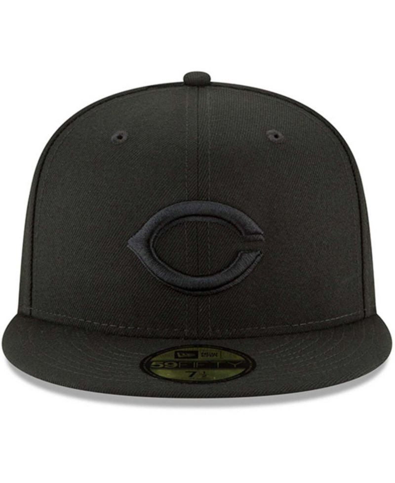 Men's Black Cincinnati Reds Primary Logo Basic 59FIFTY Fitted Hat